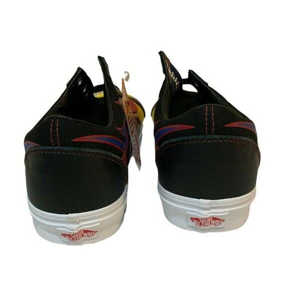 Vans Racer Old Skool Sneakers Mens Size 11 Canvas Flame Leather Skate Shoes NEW - Picture 8 of 11